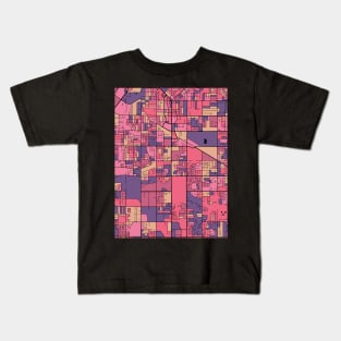 Surrey Map Pattern in Purple & Pink Kids T-Shirt